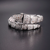 2.3ct Round Cut VVS1D Diamond Engagement Ring 14k White Gold Finish Snake Bypass