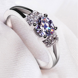 1.6ct Round Cut VVS1D Diamond Engagement Ring 14k White Gold Finish Split Shank