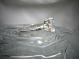 Five Stone Engagement Ring 2.5ct Emerald Cut VVS1D Diamond 14k White Gold Finish