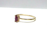 0.5ct Engagement Ring Marquise Cut Ruby Solitaire Minimalist 14k YellowGold Over