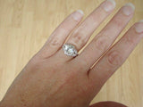 1.5Ct Round Cut Diamond Floral Leaf Design Engagement Ring 14K White Gold Finish