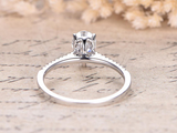 1.2ct Pear Cut Diamond Engagement Ring Accents Solitaire 14k White Gold Finish