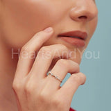 0.2ct Round Cut Moissanite Floral Minimalist Wedding Band 14k White Gold Plated