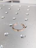 0.2ct Round Cut Moissanite Open Cuff Women Wedding Band 14k Rose Gold Plated