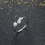 1.2ct Round Cut Diamond Engagement Ring 14k White Gold Finish Floral Open Design