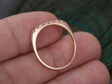 0.6ct Round Cut VVS1D Diamond Wedding Band Unique Stackable 14k Rose Gold Finish