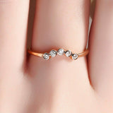 0.5ct Round Cut Black Diamond Wedding Band Curved Stackable 14k Rose Gold Finish