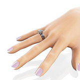 2.3ct Round Cut VVS1 Diamond Engagement Ring 14k White Gold Finish Leaf Filigree