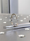 0.2ct Round Cut Moissanite Anniversary Women Wedding Band 14k White Gold Plated