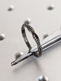 0.3ct Round Cut Moissanite Infinity Women Wedding Band 14k Black Gold Plated