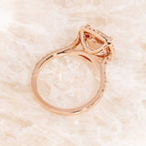 2ct Cushion Cut Simulated Morganite Halo Engagement Ring 14k Yellow Gold Plated