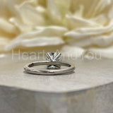 0.15ct Round Cut Moissanite Solitaire Engagement Ring 14k White Gold Plated