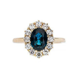 2.7ct Oval Cut Blue Sapphire Engagement Ring Diamond Floral 14k Rose Gold Finish