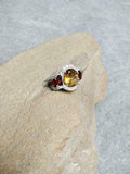 5ct Engagement Ring Oval Cut Yellow Citrine Cocktail 14k White Gold Finish