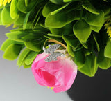 1.6ct Round Cut Diamond Engagement Ring Dual Dolphin Fish 14k Yellow Gold Finish