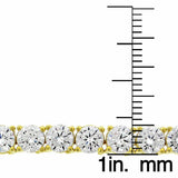 30Ct Round Cut Diamond Classic Hip Hop Tennis Necklace 14K Yellow Gold Finish