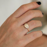 1.5ct Baguette Cut Diamond Cluster Gorgeous Array Ring 14k Yellow Gold Finish