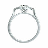 2.7ct Oval Cut Diamond Round Accents Halo Engagement Ring 14K White Gold Finish