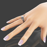 2ct Round Cut VVS1 Diamond Engagement Ring 14k White Gold Finish Filigree Hollow