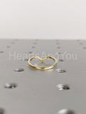 0.2ct Round Cut Moissanite Curved Women Wedding Band 14k Yellow Gold Plated