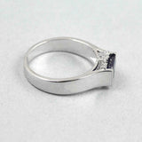 1.4ct Engagement Ring Emerald Cut Purple Amethyst Solitaire 14k WhiteGold Finish