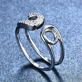 1.2ct Round Cut VVS1 Diamond Engagement Ring 14k White Gold Finish Unique Design