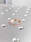0.35ct Round Cut Moissanite Half Eternity Wedding Band 14k Rose Gold Plated