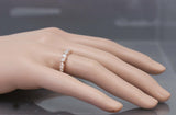 Half Eternity Wedding Ring Band 2ct Round Cut VVS1D Diamond 14k Rose Gold Finish