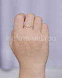 0.3ct Round Cut Moissanite Dainty Bow Engagement Ring 14k Yellow Gold Plated