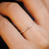 0.05ct Round Cut Moissanite Flush Set Dainty Wedding Band 14K White Gold Plated