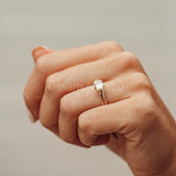 0.4ct Oval Simulated Diamond Solitaire Engagement Ring 14k Yellow Gold Plated