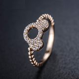 1.5ct Round Cut VVS1D Diamond Engagement Ring 14k Rose Gold Finish Mouse Cartoon