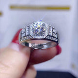 Solitaire with Accents Halo Ring 2.5ct Round Cut Diamond 14k White Gold Finish