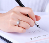 1.3ct Round Cut VVS1D Diamond Engagement Ring 14k White Gold Finish Floral Split