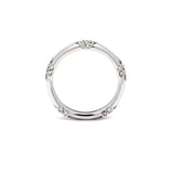 0.5ct Round Cut Diamond Wedding Ring Band 14k White Gold Finish Vintage Inspired