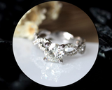 1.6ct Round Cut Diamond Engagement Ring 14k White Gold Finish Infinity Solitaire