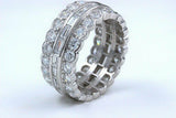 5ct Baguette Round Cut Diamond Cocktail Eternity Wedding Band 14k WhiteGold Over