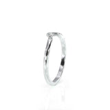 1ct Round Cut Diamond Wedding Band V Shaped Petite Curved 14k White Gold Finish