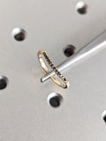0.2ct Round Black Simulated Diamond Half Eternity Curved Band 14k Gold Plated