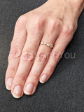 0.3ct Princess Simulated Diamond Cluster Engagement Ring 14k Yellow Gold Plated