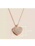 1.2ct Round Cut Moissanite Cluster Love Pendant 14k Rose Gold Plated NO CHAIN
