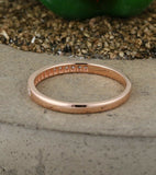 0.65ct Round Cut VVS1 Diamond Wedding Band Ring Anniversary 14k Rose Gold Finish