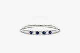 0.4ct Round Cut Sapphire Diamond Minimalist Engagement Ring 14k White Gold Over