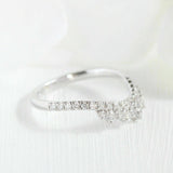 Half Eternity Wedding Ring Band 1.8ct Round Cut Diamond 14k White Gold Finish