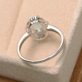 2ct Oval Cut Blue Aquamarine Engagement Ring Stylish Halo 14k White Gold Finish