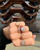 4ct Baguette Cut Diamond Engagement Ring 14k Rose Gold Finish Cluster Cocktail