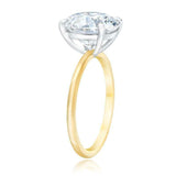 1ct Round Cut Diamond Engagement Ring 14k Yellow Gold Finish Solitaire Women