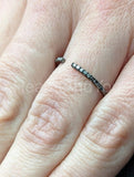 0.2ct Round Cut Moissanite Open Cuff Women Wedding Band 14k Black Gold Plated