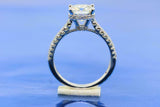 2ct Round Cut Diamond Engagement Ring Hidden Halo 14k WhiteGold Over with Accent