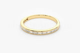 0.5ct Baguette Simulated Diamond Channel Set Wedding Band 14k Yellow Gold Plated
